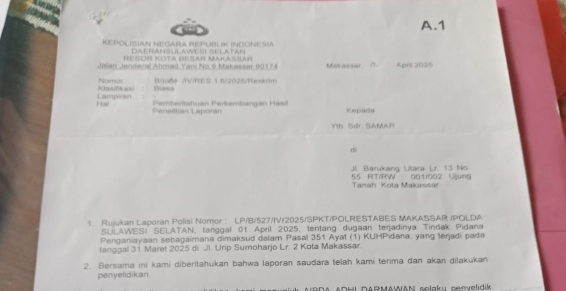 Ada Apa Polrestabes Makassar Belum Tangkap Pelaku