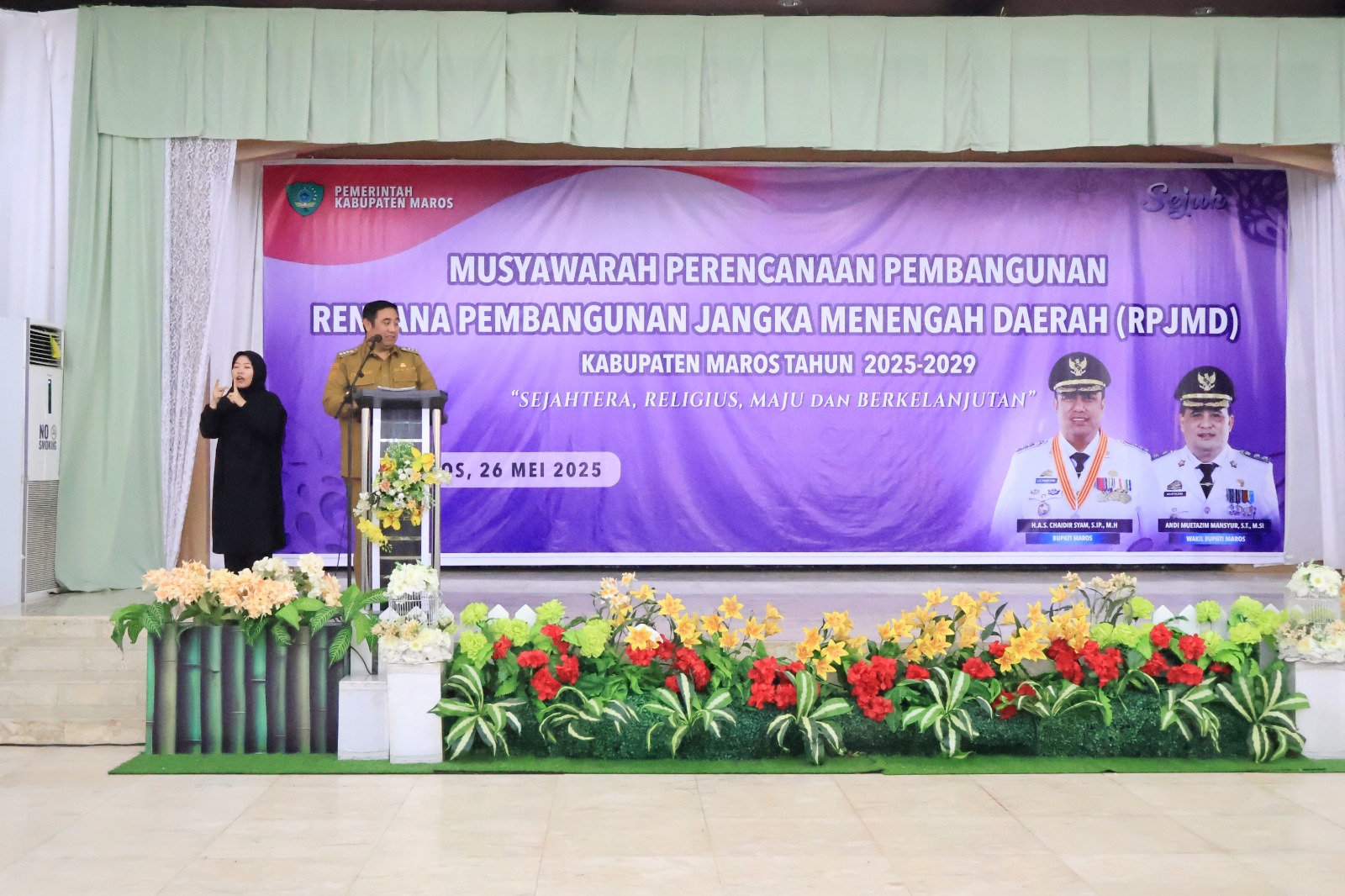 Kadispotdirga Lanud Sultan Hasanuddin Hadiri Rapat Musrenbang Kabupaten Maros
