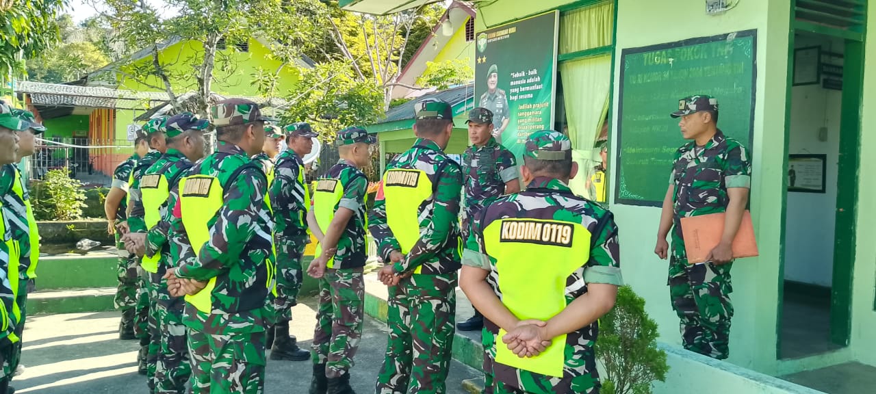 Danramil 03/TG Ingatkan Babinsa Tingkatkan Monitoring Wilayah Jelang HUT RI