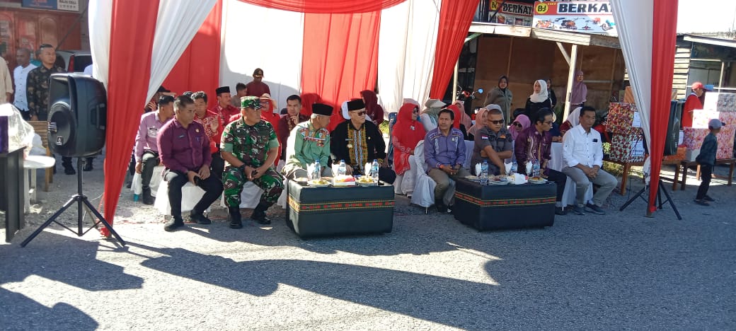 Mewakili Dandim 0119/BM, Danramil 06/Bukit Hadiri Kirab Kebudayaan HUT Kemerdekaan RI Ke-80