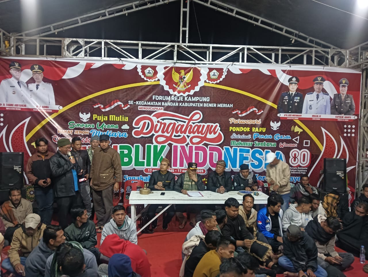 Meriahkan HUT RI ke-80, Danramil 01/Bandar Bersama Forkopimcam Hadiri Pentas Seni Didong Gayo