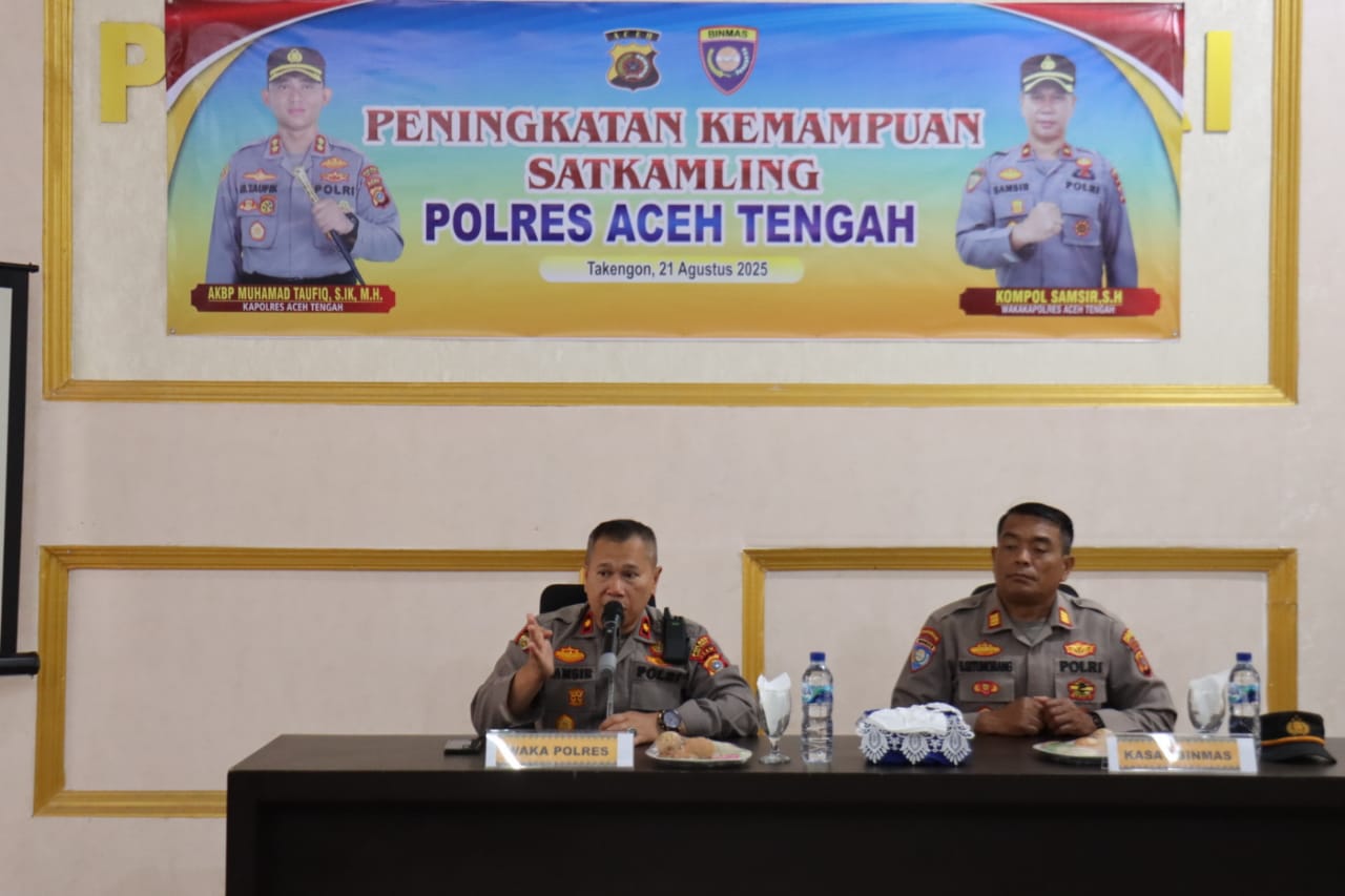 Buka Pelatihan Satkamling Bagi Linmas, Wakapolres: Linmas Garda Terdepan Jaga Kamtibmas di Lingkungan Desa