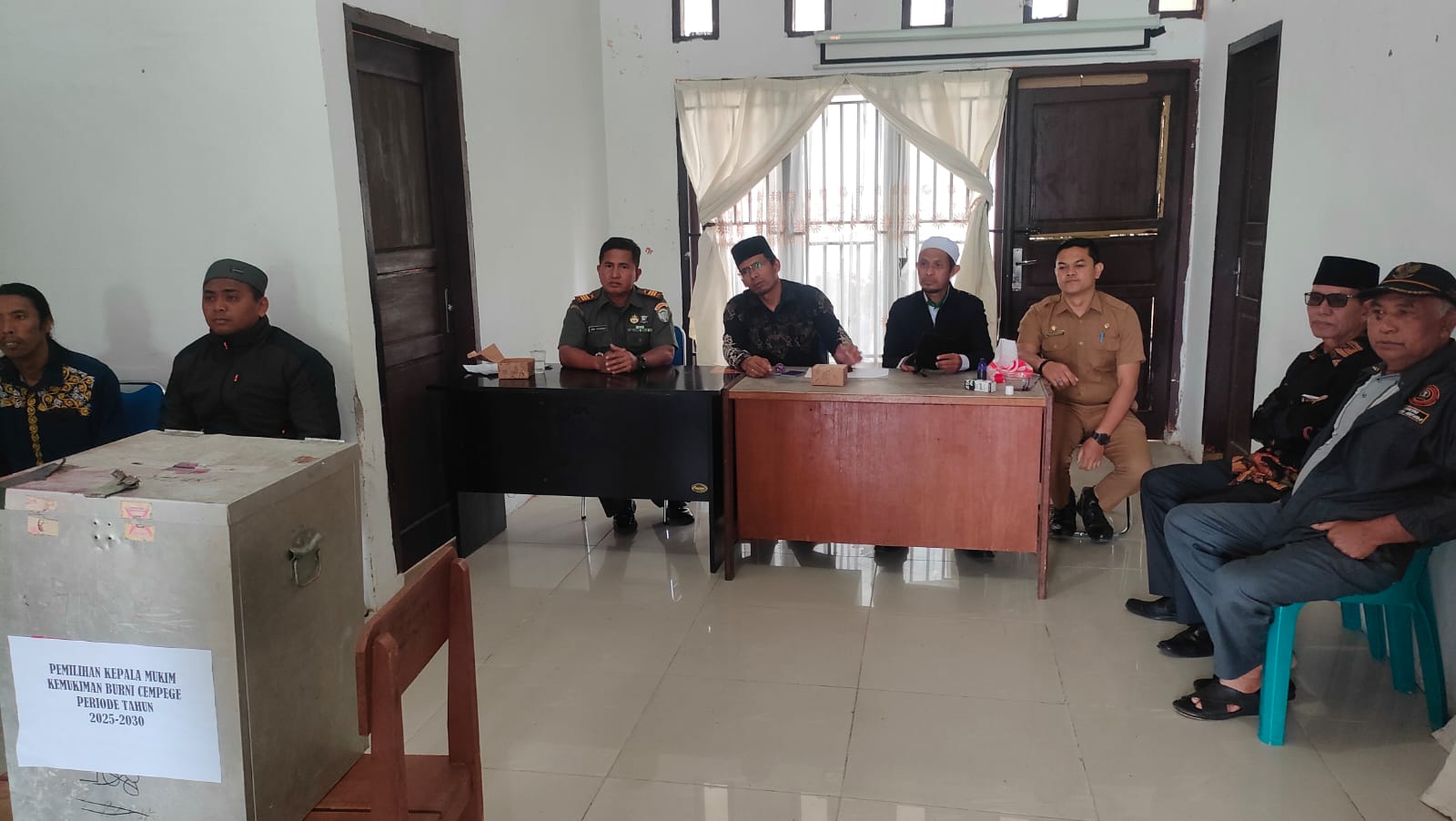 Danramil 02/Wih Pesam Hadiri Pemilihan Kepala Mukim Burcempege