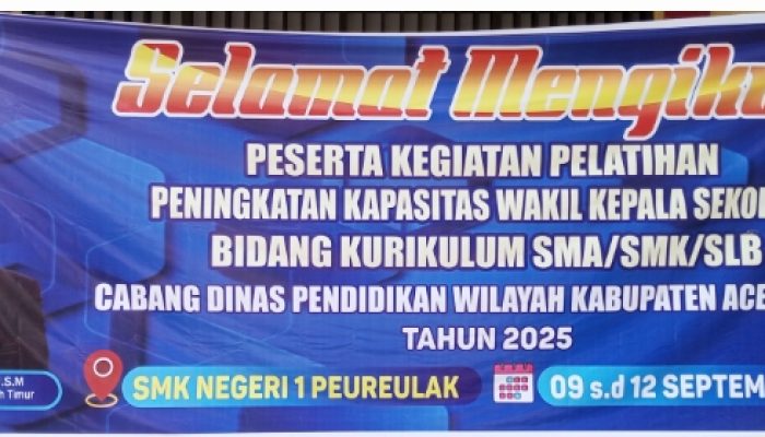 Pelatihan Peningkatan Kapasitas Wakil Kepala Sekolah Bidang Kurikulum SMA/SMK/SLB
