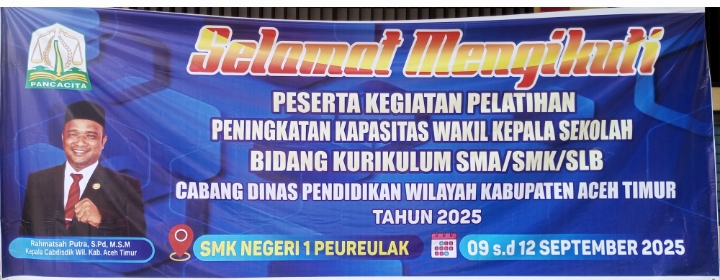 Pelatihan Peningkatan Kapasitas Wakil Kepala Sekolah Bidang Kurikulum SMA/SMK/SLB