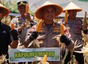 Wou, Polres Maros Hebat, Sulap Lahan Tidur Menjadi Lahan Produktif Guna Mendukung Swasebanda Pangan