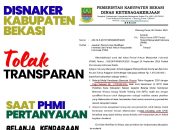 Disnaker Kab. Bekasi Tolak Untuk Transparan Saat PHMI Soroti Belanja Kendaraan Bermotor Khusus Tahun 2024 Sebesar 1,3 Miliar