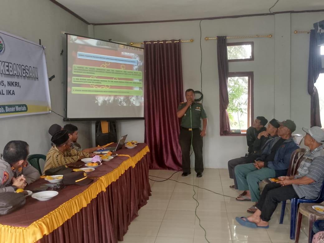 Danramil 01/Bandar Sosialisasikan Wasbang Kepada Para Tokoh-tokoh Di Kampung Wonosari