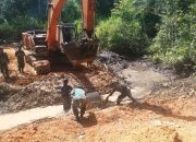 Pemasangan Gorong-Gorong di Desa Kute Keramil Program TMMD ke-126 Kodim 0106/Aceh Tengah