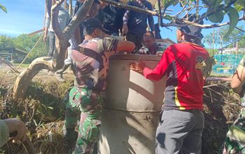 Satgas TMMD ke-126 Pasang Cincin untuk MCK Warga