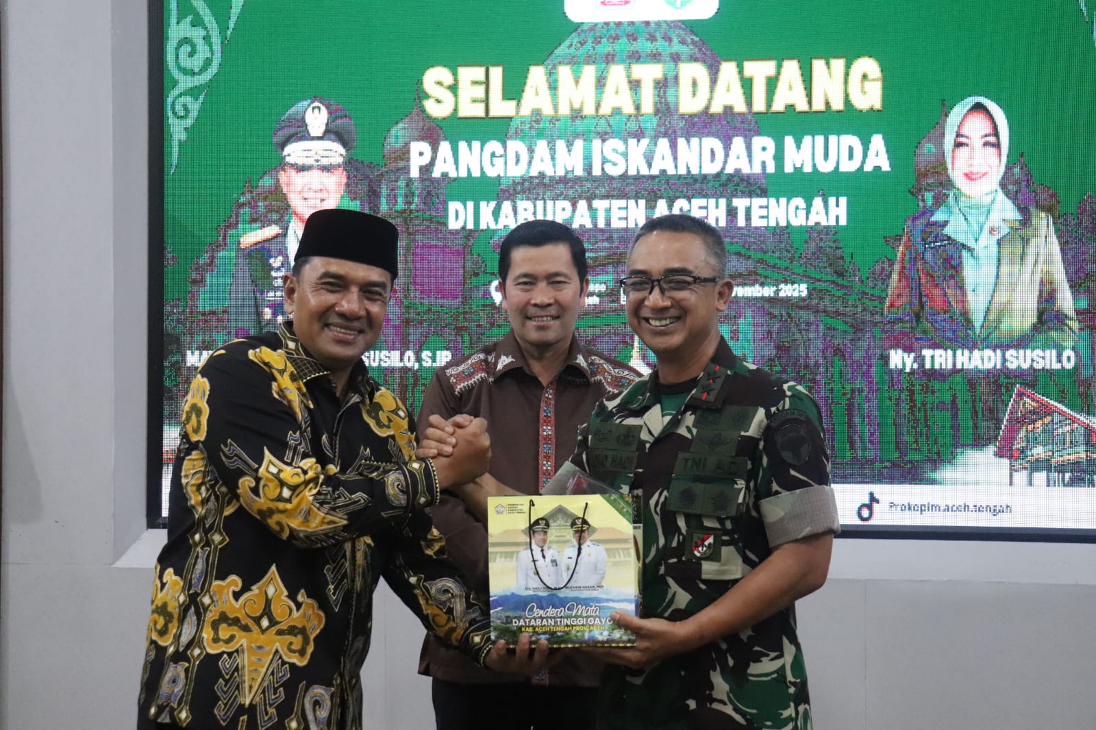 Bupati Aceh Tengah Sambut Kedatangan Pangdam Iskandar Muda Di Pendopo Bupati Aceh Tengah