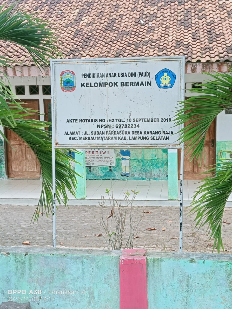 Ketua pembina pendidikan usia dini (paud) Pertiwi “Nurmala” desa karang raja di duga telah melakun pungli.