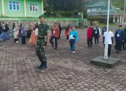 Tanamkan Kedisiplinan Santri, Anggota Koramil 06/Bukit Latih PBB Di Ponpes Bustanul Arifin