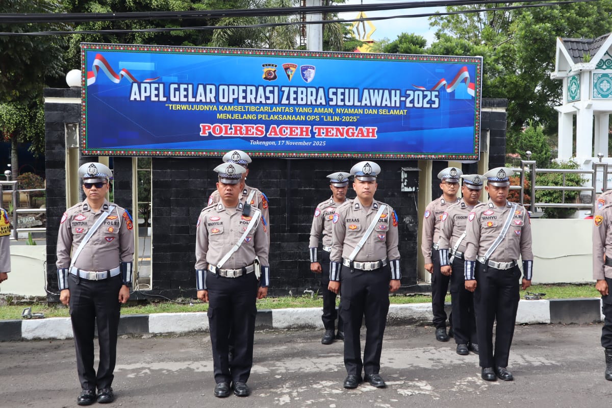 Mulai Hari Ini, Polres Aceh Tengah Laksanakan Ops Zebra Seulawah 2025 Selama Dua Pekan
