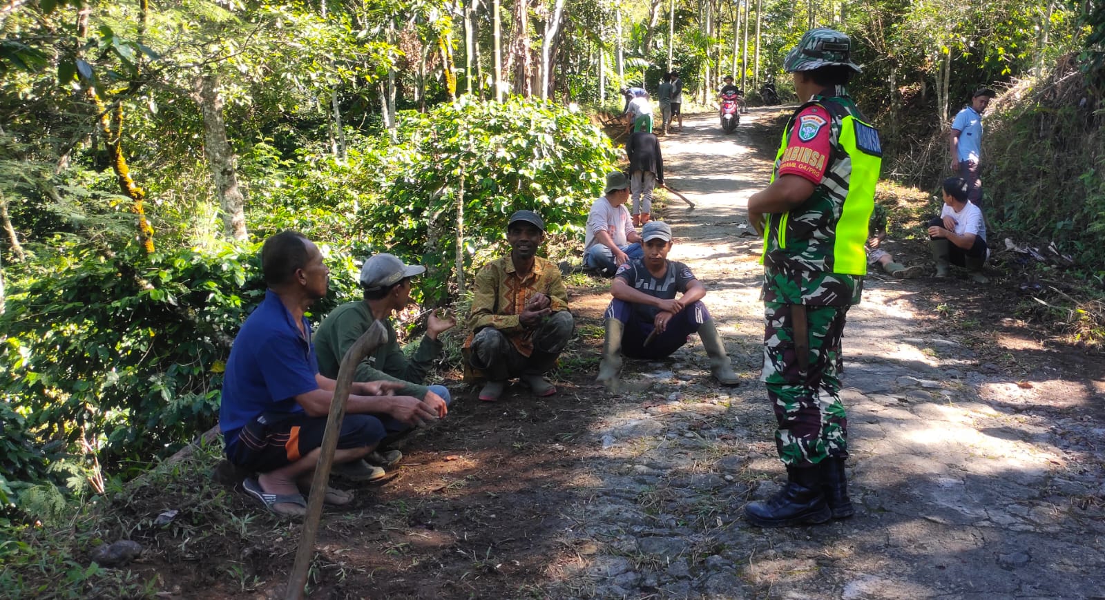 Tingkatkan Ketahanan Pangan Di Wilayah, Babinsa Hadir Di Tengah-tengah Petani Berdiskusi Secara Langsung
