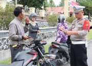 Satlantas Polres Bener Meriah Gelar Penertiban Dan Edukasi Keselamatan Pada Operasi Zebra Seulawah 2025