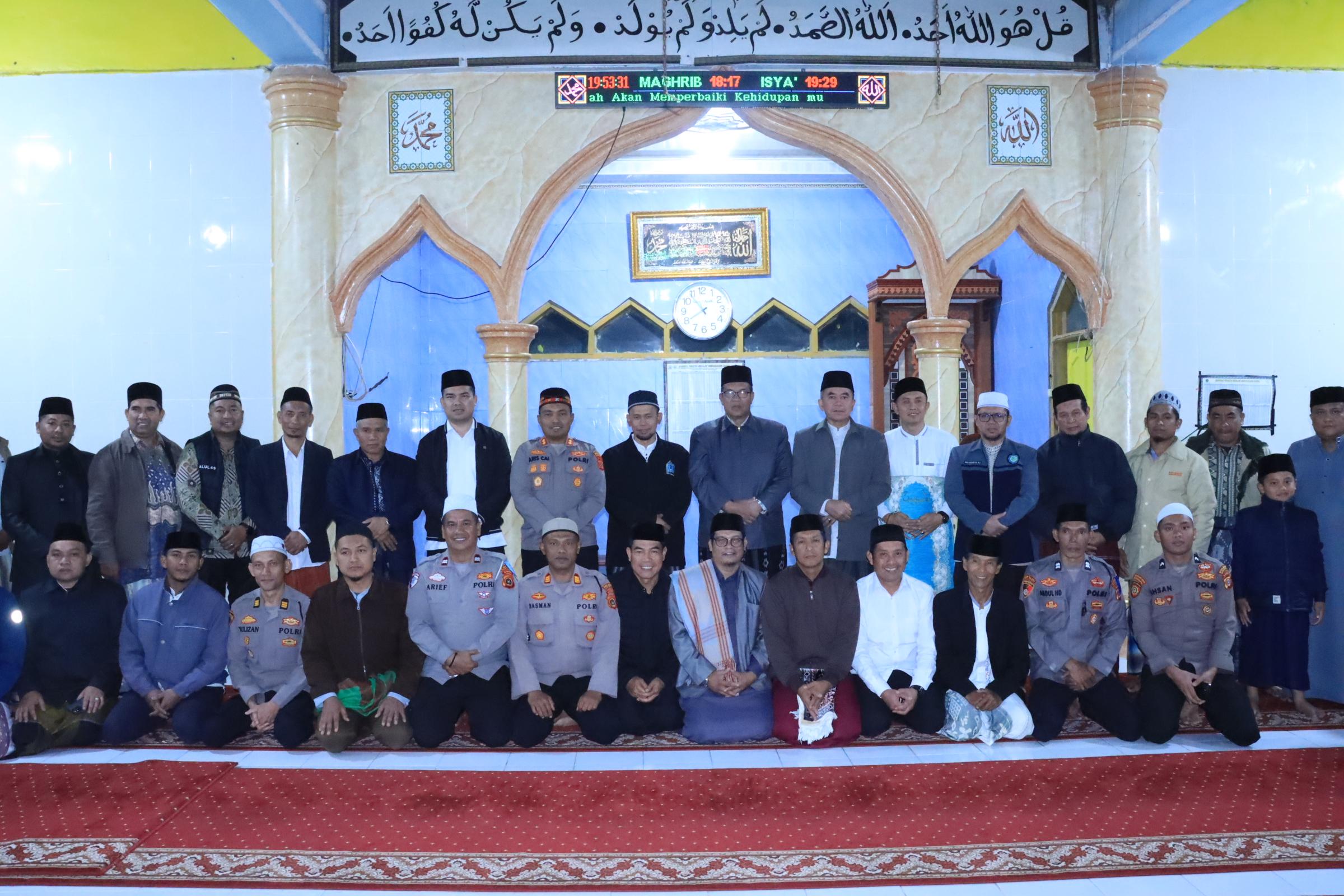 Polres, Pemda Bener Meriah dan IAIN Takengon Gelar Safari Maghrib Mubarokah di Masjid Baburrahmah, Ajak Warga Jaga Kamtibmas dan Keharmonisan Sosial