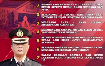 Himbauan Kabid Humas Polda Aceh Terkait Cuaca Ekstrem