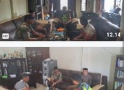 Babinsa Komsos Bersama Tokoh Masyarakat Di Kantor Desa Mutiara
