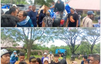 Bantuan Sembako dari Ibu Melani Subarni Ringankan Beban Pengungsi Kampung Uning Mas, Bener Meriah