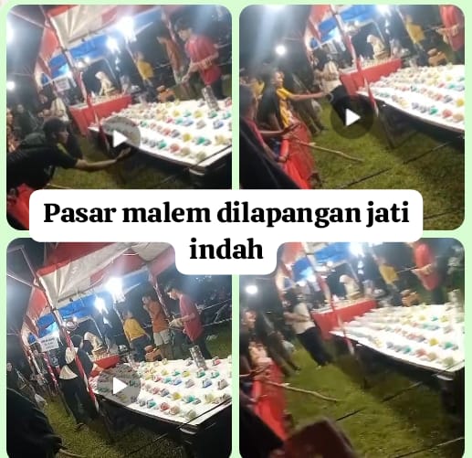 Di Duga Pasar Malam Di Lapangan Desa Jati Indah Banyak Permainan Yang Terindikasi Perjudian