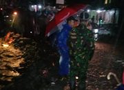 Desa Lampahan Kembali Dilanda Banjir, Prajurit TNI Koramil 03/TG Siaga Dilokasi