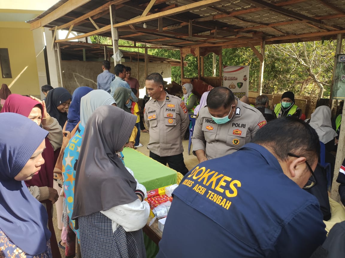 Sentuhan Kemanusiaan di Kala Pegasing, Polres Aceh Tengah Bersama Dokter PPDS USK Layani Kesehatan Warga Gratis
