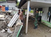 Guna Percepatan Pemulihan Pasca Bencana, Koramil 02/Wps Lakukan Pendataan Ulang Kerusakan
