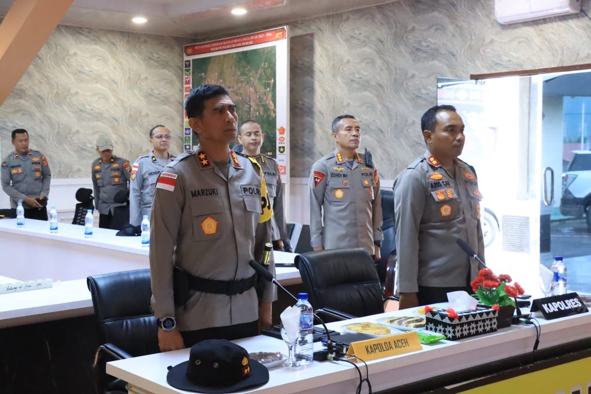 Kapolda Aceh Ikuti Rilis Akhir Tahun 2025 Polri Secara Virtual