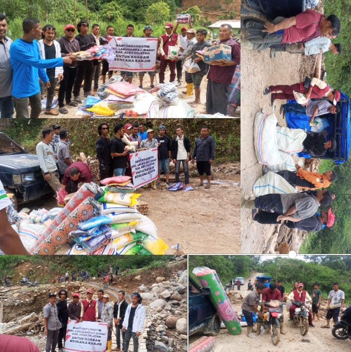 Camat LabuhanHaji Barat Salurkan Bantuan Logistik ke Desa Uning Mas, Pintu Rime Gayo