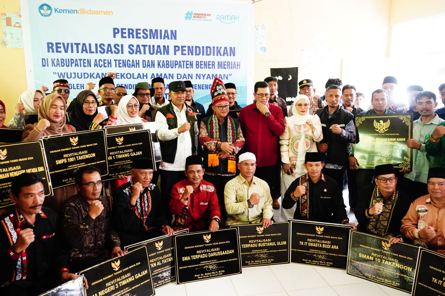 Kapolres Aceh Tengah dan Forkopimda Dampingi Kunjungan Kerja Menteri Pendidikan Dasar dan Menengah RI