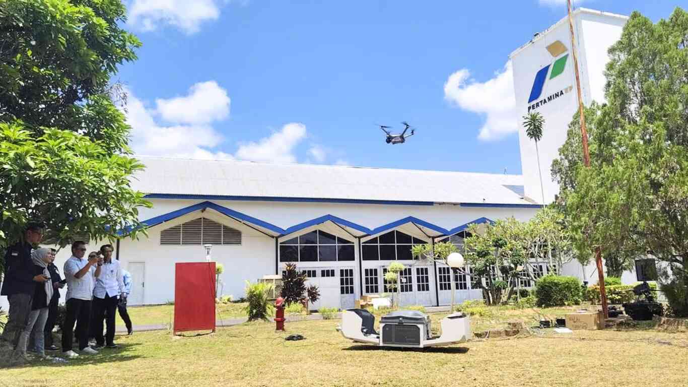 Pengujian Drone Otomatis Mendukung Pengawasan Keamanan Aset Migas