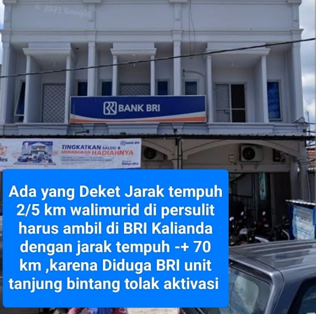 Di duga BRI Kalianda Persulit Walimurid , Kekeh Pengambilan Buku Rek Dan ATM Tidak Bisa Di kuasakan Ke guru Pendamping ,Harus Di Kuasakan Ke Om Tante Atau Tetangga Ucap Dona Aneh ????