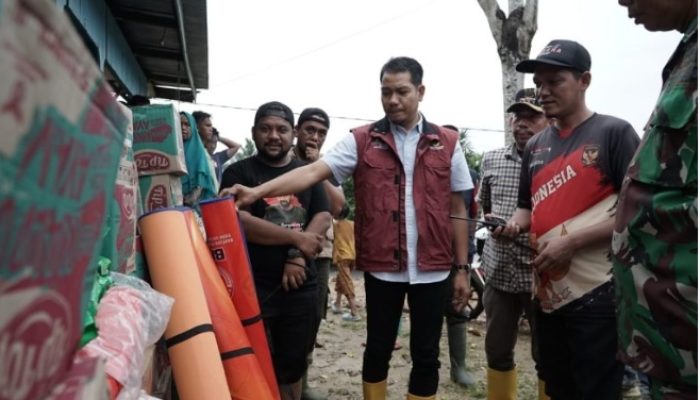 Wabup, T.Zainal Tinjau Langsung Warga Terdampak Bencana Banjir Susulan.