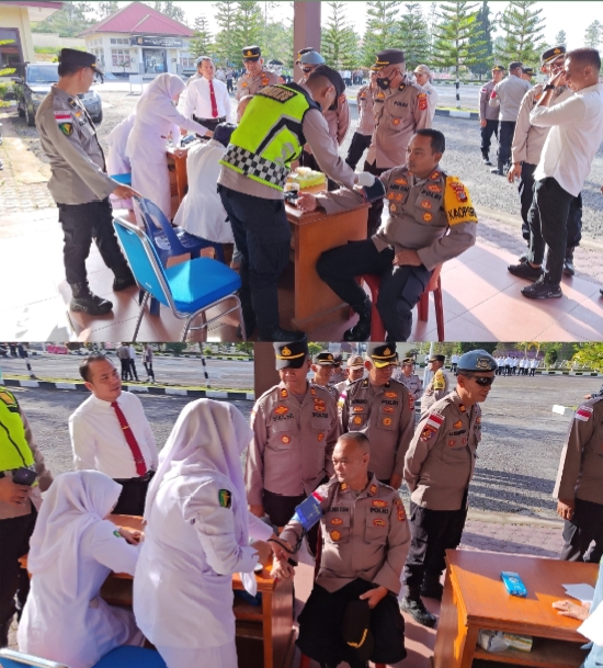 Sidokkes Polres Bener Meriah Gelar Pemeriksaan Kesehatan Personel 