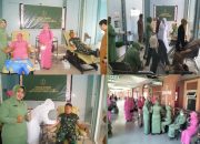 Sambut HUT Persit Ke-80, Kodim 0119/BM Kumpulkan 80 Kantong Darah.