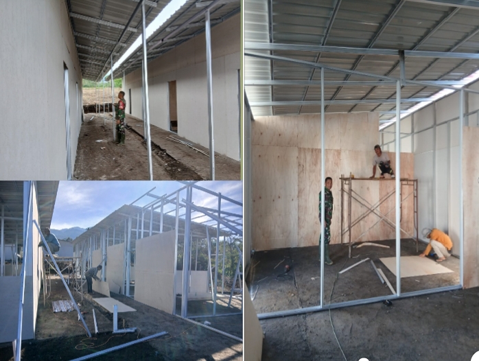 Pembangunan Huntara di Desa Rimba Raya Capai 50 Persen, Diperuntukkan bagi 36 KK