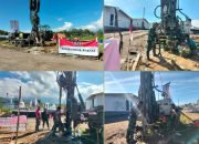 Babinsa Koramil 03/TG Monitoring Pembangunan Sumur Bor Oleh Satgas Gulbencal Kodam Iskandar Muda 