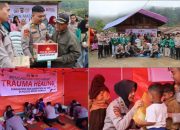 Pulihkan Senyum di Tengah Duka, Mahasiswa STIK-PTIK dan Polres Bener Meriah Hadir di Pengungsian Uning Mas