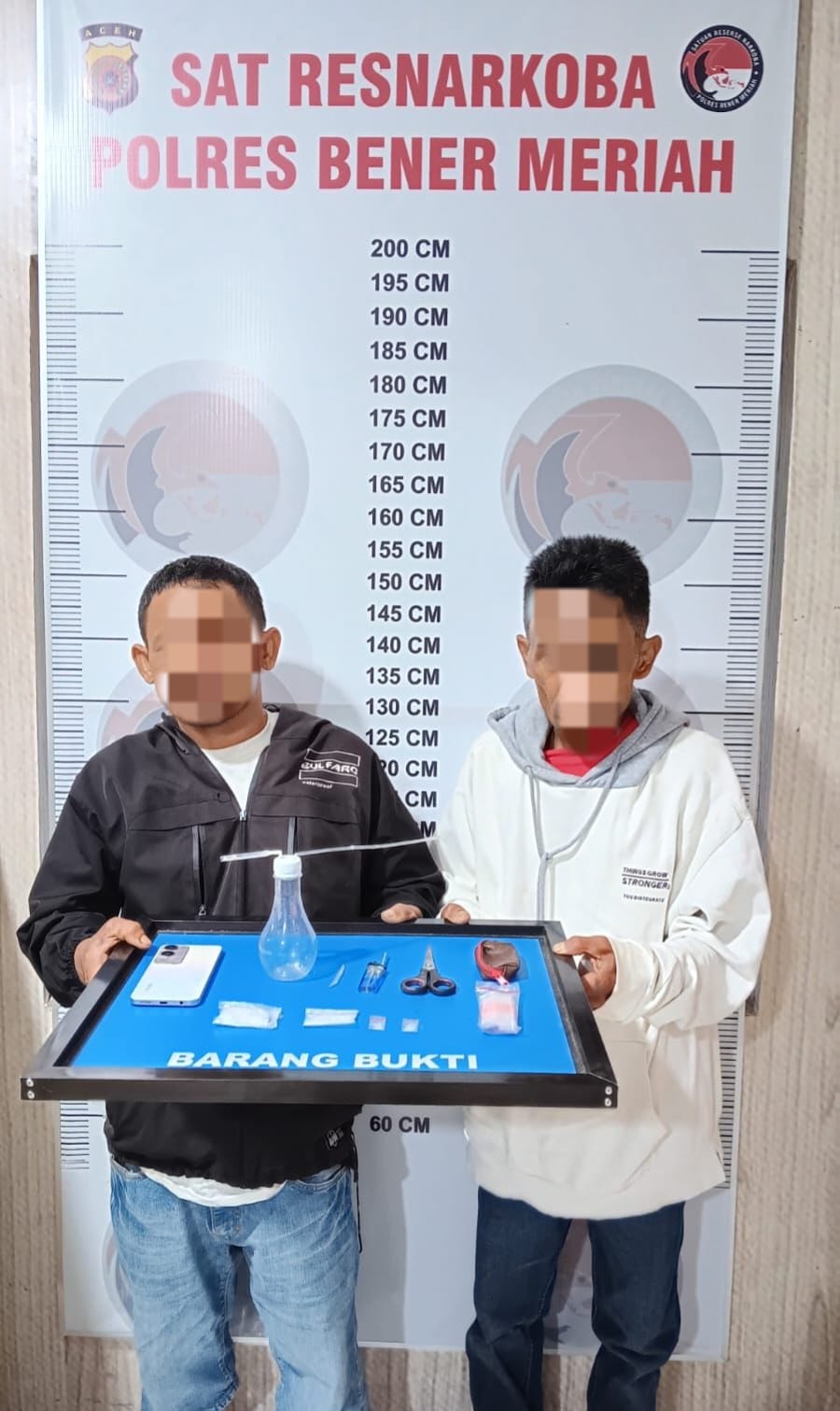 Digerebek Dini Hari, Dua Petani di Bener Meriah Ditangkap Polisi dengan 10,4 Gram Sabu