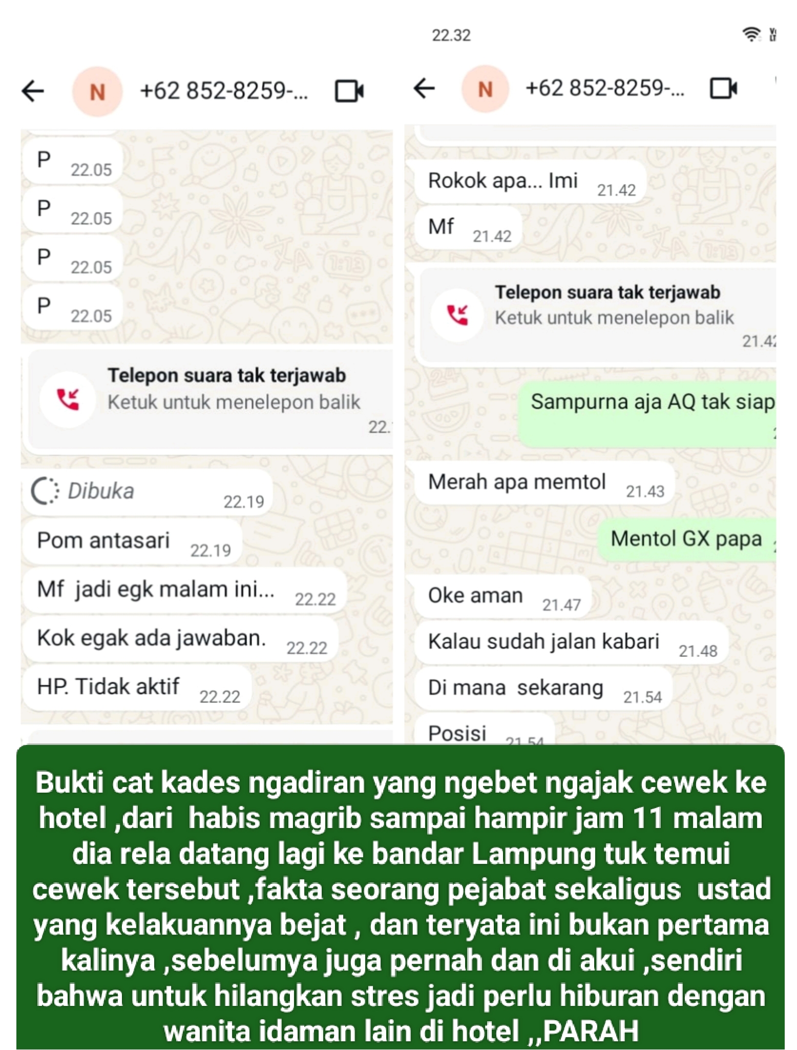 Kecapi makanan kero ,Di duga Kades Ngadiran di Kampung Terkenal Alim , Ustadz Tapi kelakuan di Luar Bejat