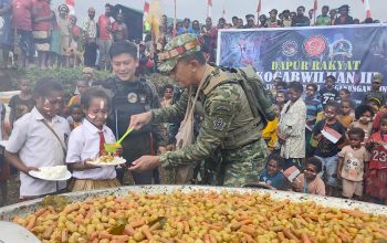 Peringati Hari Gizi Nasional, Kogabwilhan III Gelar Dapur Rakyat Bersama Bobon Santoso di Papua Pegunungan