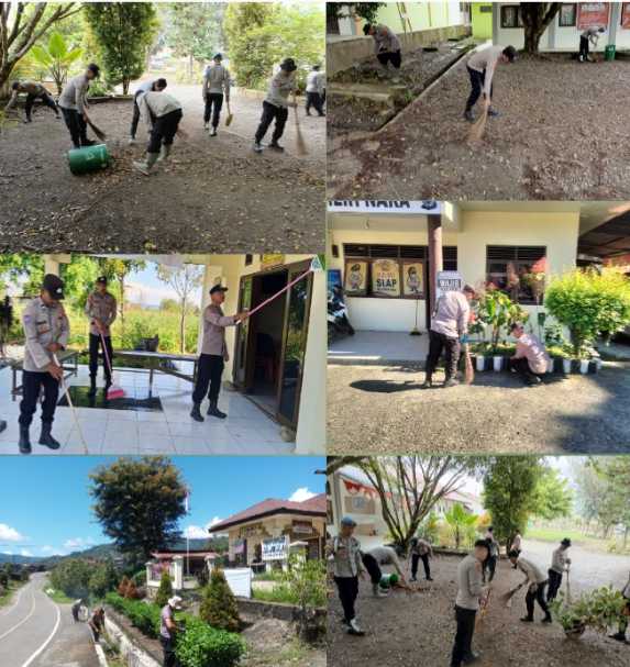 Dari Sekolah hingga Mako, Kurve Serentak Polres Aceh Tengah Wujudkan Lingkungan Bersih dan Nyaman