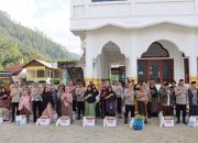 Jumat Barokah, Polres Aceh Tengah Salurkan Sembako ke warga terdampak dan Bibit Buah Dukung Green Policing