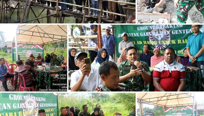 Pembangunan Jembatan Garuda Dimulai, Kodim 0502/JU Dukung Aksebilitas Warga Pademangan Timur
