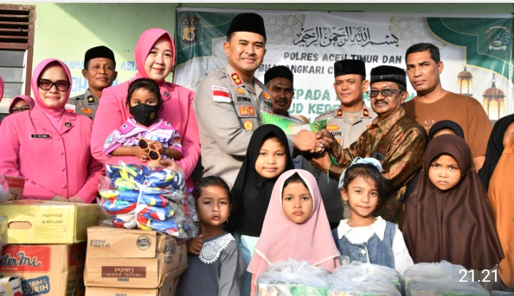 Kapolres Aceh Timur Bersama Bhayangkari Berbagi Berkah Ramadhan di Panti Asuhan Raudhatul Amal