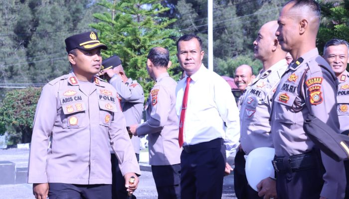 Polres Bener Meriah Gelar Operasi Penegakan Disiplin, Kapolres Periksa Sikap Tampang dan Kelengkapan Personel