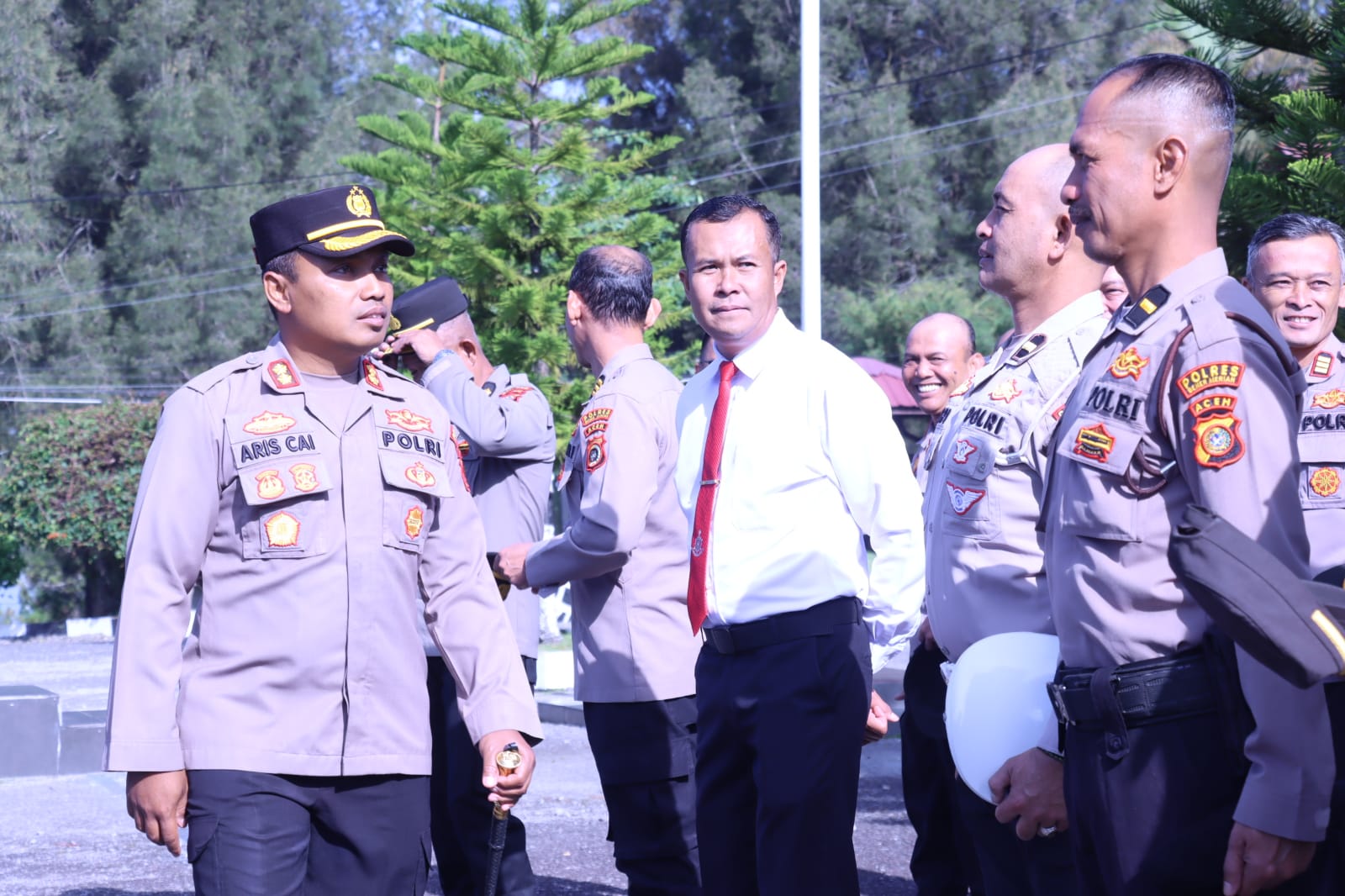 Polres Bener Meriah Gelar Operasi Penegakan Disiplin, Kapolres Periksa Sikap Tampang dan Kelengkapan Personel