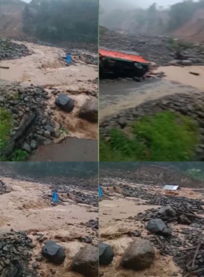 Luapan Sungai Putuskan Akses Jalan Alternatif Weh Porak