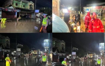 Polres Aceh Tengah Intensifkan Patroli dan Pengaturan di Wilayah Terdampak Banjir, Warga Diimbau Waspada